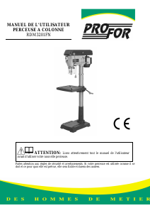 Mode d’emploi Profor RDM3201FN Perceuse à colonne