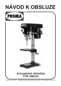 Manuál Proma PTB-16B/230 Stolní vrtačka