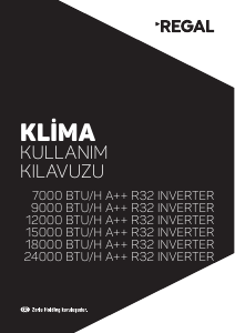Kullanım kılavuzu Regal 24000 BTU/H A++ Klima