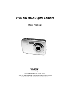 Manual Vivitar ViviCam 7022 Digital Camera