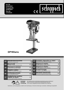 Bedienungsanleitung Scheppach DP19Vario Tischbohrmaschine