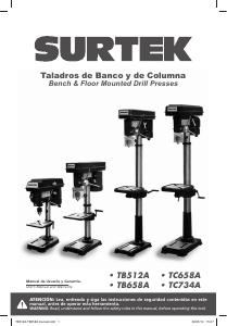 Manual de uso Surtek TB512A Taladro de columna