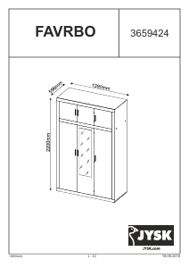 说明书 JYSKFavrbo (139x220x60)衣柜