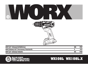 Handleiding Worx WX108L Schroef-boormachine