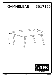 Bruksanvisning JYSK Gammelgab (80x120x75) Spisebord