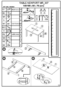 Manual JYSK Gesten (80x140x76) Mesa de jantar