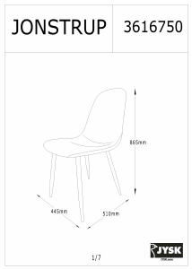 Εγχειρίδιο JYSK Jonstrup Καρέκλα