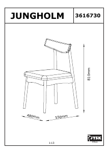 説明書 JYSK Jungholm 椅子