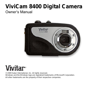 Manual Vivitar ViviCam 8400 Digital Camera