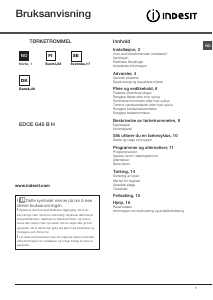 Bruksanvisning Indesit EDCE G45 B H (EU) Torktumlare
