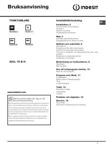Bruksanvisning Indesit IDCL 75 B H (EU) Torktumlare