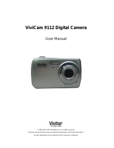Bruksanvisning Vivitar ViviCam 9112 Digitalkamera