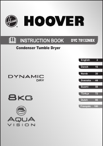 Mode d’emploi Hoover DYC 78132 NBX Sèche-linge