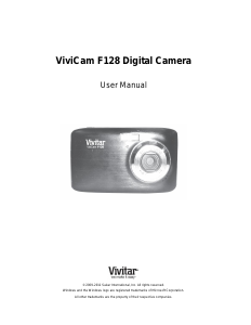 Bruksanvisning Vivitar ViviCam F128 Digitalkamera