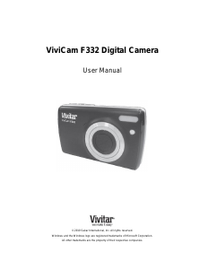 Manual Vivitar ViviCam F332 Digital Camera