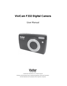 Bruksanvisning Vivitar ViviCam F332 Digitalkamera