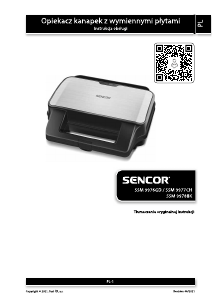 Instrukcja Sencor SSM 9977CH Kontakt grill
