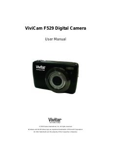Manual Vivitar ViviCam F529 Digital Camera