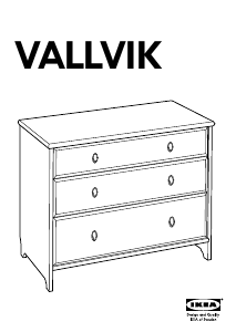 Käyttöohje IKEA VALLVIK Lipasto