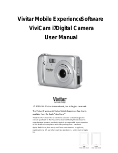 Manual Vivitar ViviCam i7 Digital Camera