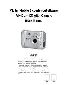Bruksanvisning Vivitar ViviCam i7 Digitalkamera