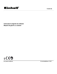 Manual Einhell TC-BD 350 Maşină de găurit de banc