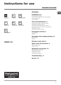 Руководство Hotpoint-Ariston WMSD 723B EU.L Стиральная машина