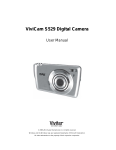 Bruksanvisning Vivitar ViviCam S325 Digitalkamera