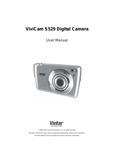 Manual Vivitar ViviCam S529 Digital Camera