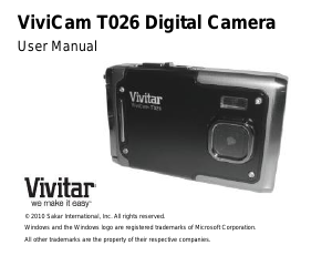 Manual Vivitar ViviCam T026 Digital Camera