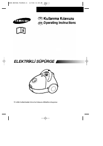 Kullanım kılavuzu Samsung VC-5913V Elektrikli süpürge