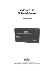 Bruksanvisning Vivitar ViviCam T135 Digitalkamera