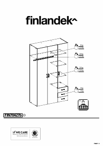 Manual Finlandek FIN70427b Wardrobe