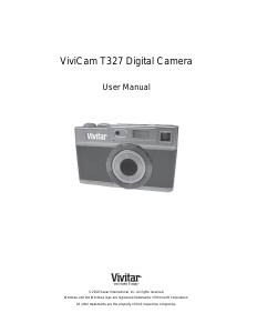 Manual Vivitar ViviCam T327 Digital Camera