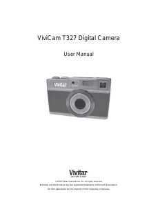 Bruksanvisning Vivitar ViviCam T327 Digitalkamera