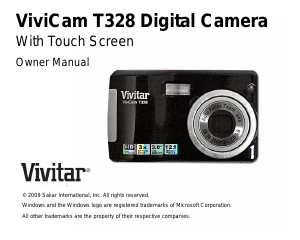 Bruksanvisning Vivitar ViviCam T328 Digitalkamera