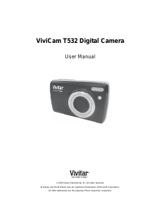 Manual Vivitar ViviCam T532 Digital Camera