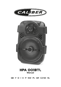 Manuale Caliber HPA001BTL Altoparlante