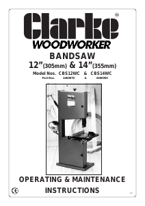 Manual Clarke CBS14WC Bandsaw