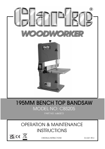 Manual Clarke CBS205 Bandsaw