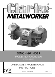 Manual Clarke CHDBG500 Bench Grinder