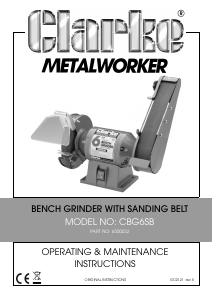 Manual Clarke CBG6SB Bench Grinder