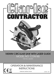 Handleiding Clarke CON185 Cirkelzaag