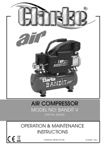 Handleiding Clarke Bandit V Compressor