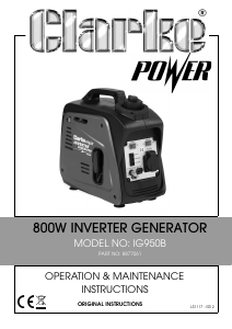 Handleiding Clarke IG950B Generator