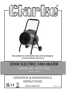 Manual Clarke Devil 7025 Heater