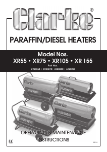 Manual Clarke XR55 Heater