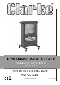 Manual Clarke Devil 370PC Heater