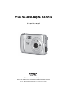 Manual Vivitar ViviCam X014 Digital Camera