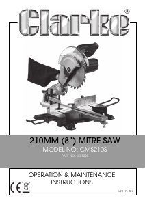 Handleiding Clarke CMS210S Verstekzaag